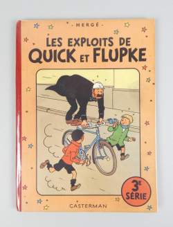 BD : Les exploits de Quick et Flupke Hergé : EO 3ème série en B3 1949 (noté 1950) (Très bon état , dos légèrement frotté , int très frais , papier collant pour protection ext)