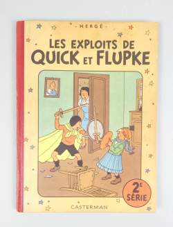 BD : Les exploits de Quick et Flupke Hergé : EO 2ème série en B2 1948 (noté 1949) (Très bon état , dos légèrement frotté , int très très frais)