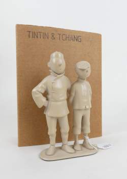 BD : Figurine HERGE , création Regout - Tintin & Tchang - N° 78/200 circa 1992 en résine