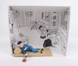 BD : HERGE , création Pixi - Tintin Opium - N° 300/750 (+100) en plomb circa 1994