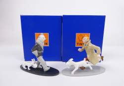 BD : HERGE , création Moulinsart - Double boite Tintin - N° 2312/2500 en plomb circa 2004 , Collection Classique