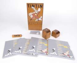 BD : (8pcs) Suite de 4 pièces en argent 10_Tintin 75e anniversaire + rares présentoirs à montres Tintin