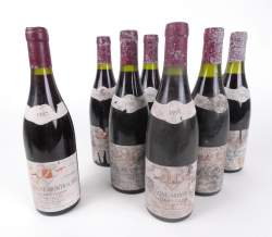Vin : 7 bouteilles Chassagne - Montrachet Champs - Gains 1er cru (Niveau TLB à LB , EA et ES , Humidité) 6 de 1995 et 1 de 1997