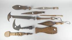 Africain : Lot de glaives/ couteaux majoritairement du Congo