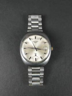 Bijou : Montre bracelet d'homme LONGINES Ultronic mvt à quartz (En état , couronne remplacée) boitier acier bracelet acier