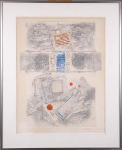 Estampe : Eau - forte couleur - Le Couple - Epreuve d'artiste signé MELS René