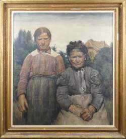 Tableau HST -Marraine et Filleule- attribué à HAGEMAN Victor