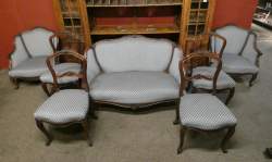 Meuble: Salon de style bois sculpté (pt acc) époque Louis-Philippe milieu 19eS t