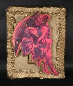 Estampe: sérigraphie/papier sur plastique -Hommage à Andy- monogrammé UV ULTRA V