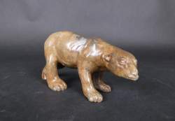 Sculpture : Bronze patine brune - Grizzli - signé CHENET Pierre