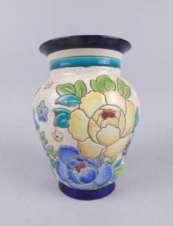 Céramique : Vase en faïence KERAMIS Boch circa 1932 D1651 F721 ADF atelier CATTEAU Charles