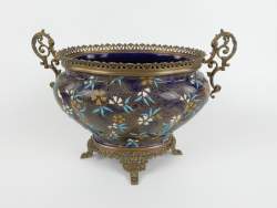 Céramique: Jardinière en faïence émaux cloisonnés GIEN marque à partir de 1876 p