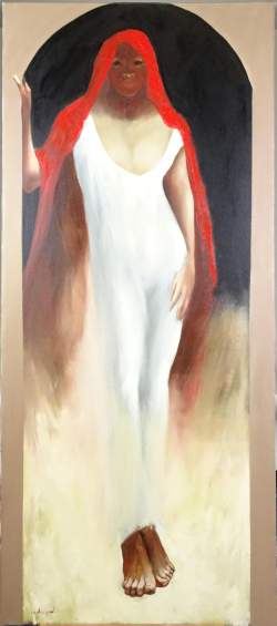 Tableau HST -Vertu- signé HOCQUET Christian