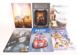 BD : 6 BD toutes dédicacées : 24H du Mans - Papazoglakis , B.Danny - Le Bras , 2 Brocéliande - Gomes et Frichet , Breizh - Lemercier , Hauteville House - Gioux