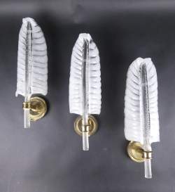 Luminaire : 3 appliques attribuées à BUZZI Tomaso