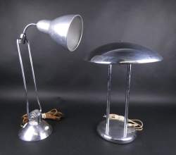 Luminaire : 2 lampe de bureau en métal brossé (traces oxy) : 1 modèle Jumo 610 DE LA GODELINAIS Renan