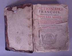 Livre: Dictionnaire françois contenant généralement tous lesmots de Richelet Pie
