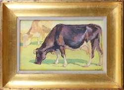 Tableau HST - La Vache noire - signé ROIDOT Henri