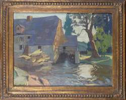 Tableau HSP - Le Moulin de Resteigne - daté au dos 1926 signé MARTIN Alfred