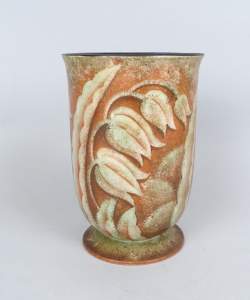 Céramique : vase en faïence Boch Fr. Kéramis signé CATTEAU Charles