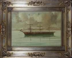 Tableau HST -Bateau anglais- signé LONGANESI Renato Tableau HST -Bateau anglais- signé LONGANESI Renato