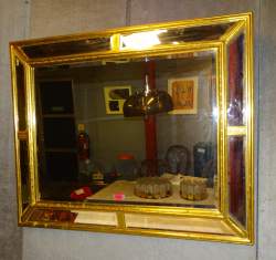 Meuble : Miroir à parcloses de style doré glace biseautée 20èS